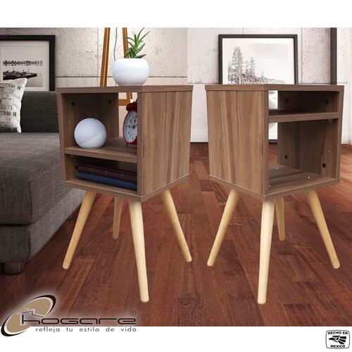 Buro Estilo Moderno, Hogare,  Mesita De Noche Mesa Buró, Minimalista y Divertido Parota 