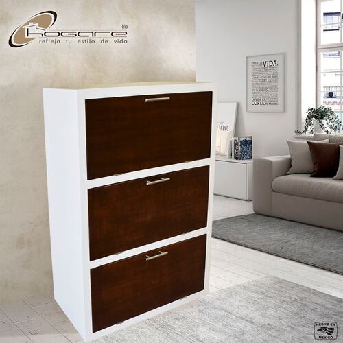 Mueble Zapatero Moderno Hasta 36 O 24 Pares Practico  Blanco Parota