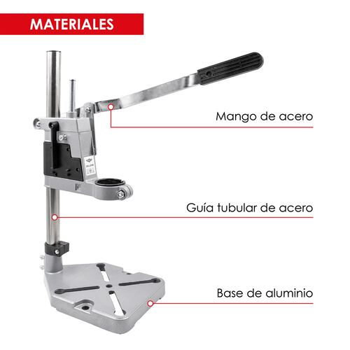 Soporte Taladro Vertical 4 Sujetadores Base Hierro 1 a 60 mm Ajustable Gutstark