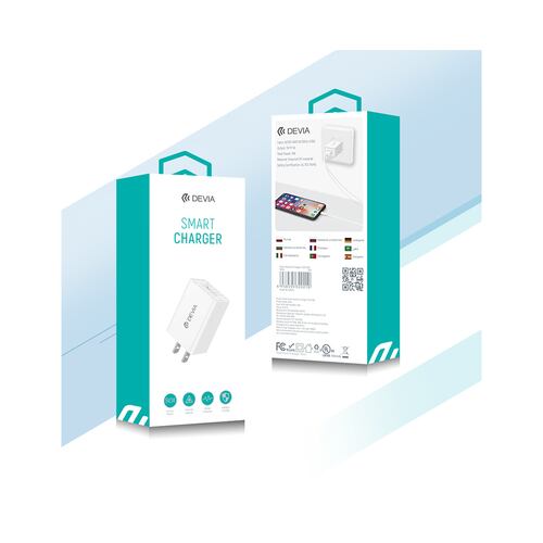 Cargador de pared de 5V, 1 a 5 W color blanco