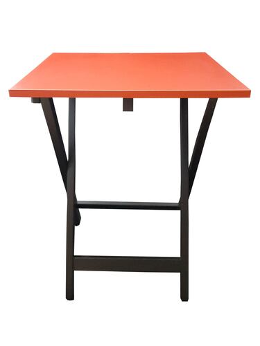 Mesa Plegable, cubierta de  Melamina Utility Hogare, Mesa Minimalista Chocolate Rojo 