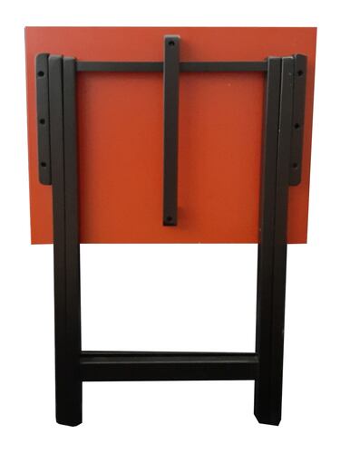 Mesa Plegable, cubierta de  Melamina Utility Hogare, Mesa Minimalista Chocolate Rojo 
