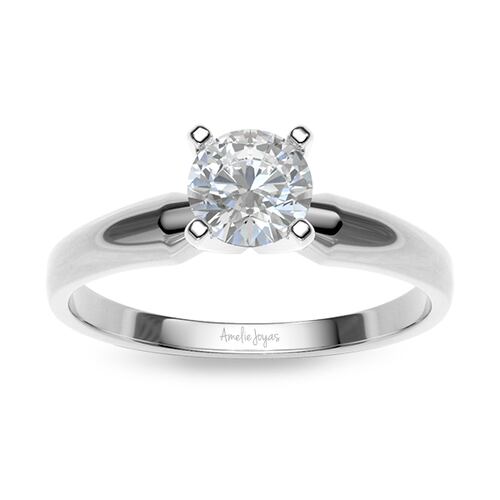 Anillo de compromiso en Oro Blanco de 14K Amelie Joyas