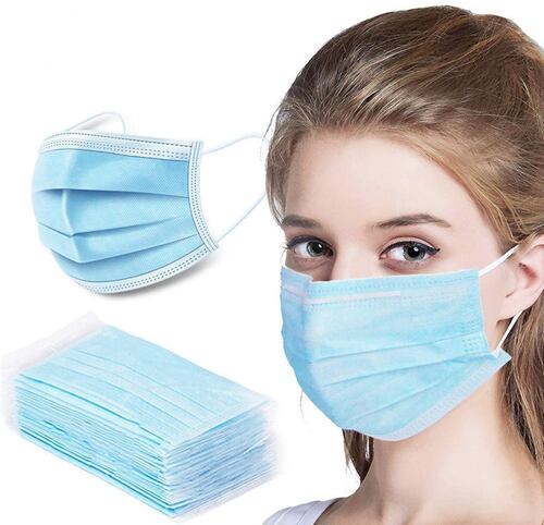50 Cubrebocas Triple Capa Brandtrendy Plisado con Ajuste Nasal Ajuste cómodo.