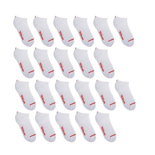 PAQUETE CALCETINES TIN CABALLERO WILSON SIN FELPA 22 PARES BLANCO LISO UNITALLA(25cm-29cm)