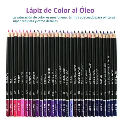 Set 145 Lápices De Dibujo De Colores Metálicos Grafito H&b.