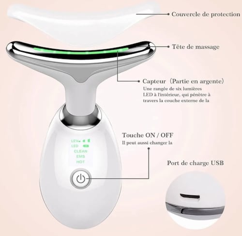 Masajeador de vibración térmica Lifting facial