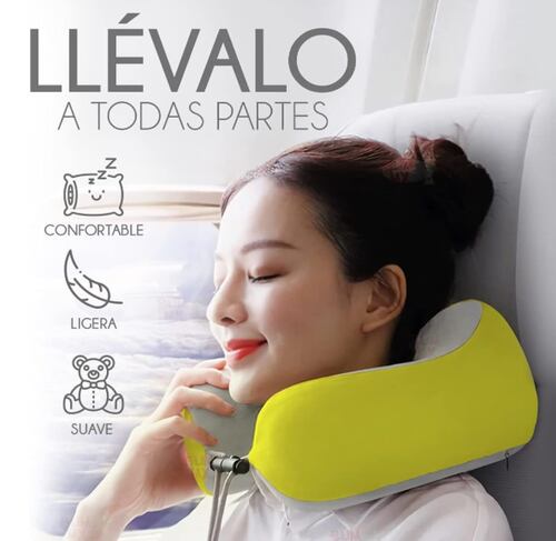 Masajeador Almohada de Viaje para Cuello con Calor Térmico 