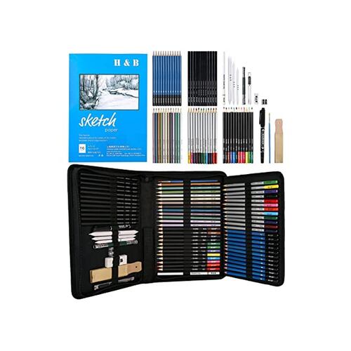 Set 145 Lápices De Dibujo De Colores Metálicos Grafito H&b.