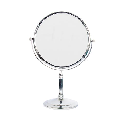 CNX Espejo de Acero Inoxidable 8 Pulgadas Con Base (ideal para maquillaje o aseo facial).