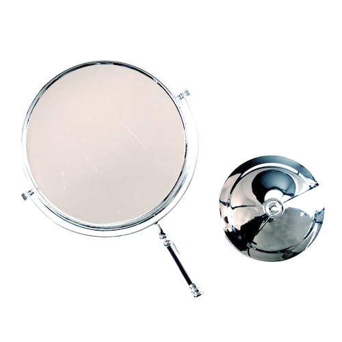 CNX Espejo de Acero Inoxidable 8 Pulgadas Con Base (ideal para maquillaje o aseo facial).