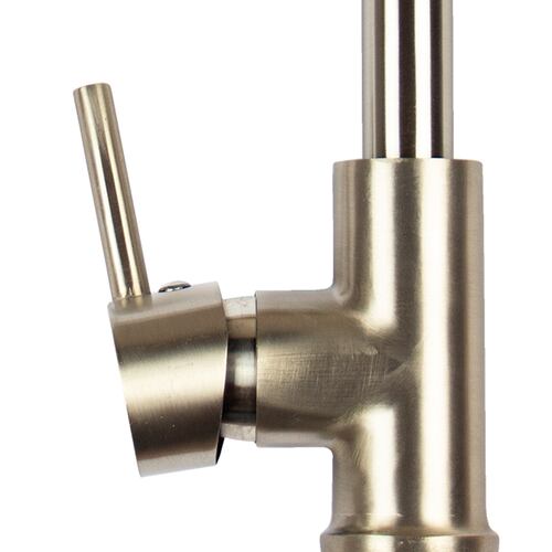 CNX Mezcladora Monomando (Satinada) Para Fregadero (Incluye Mangueras de agua fría y Caliente), fabricada en acero inox.