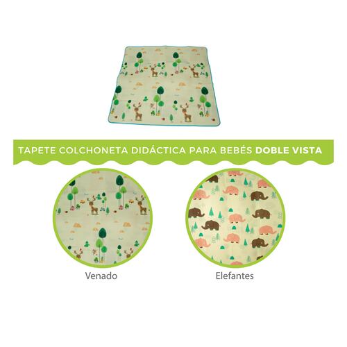 Tapete Alfombra Didáctico Para Bebés 2x1.80m Doble Vista En cada vista un estampado 