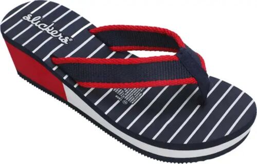 Sandalia Para Mujer Color Azul Rey Con Tacon Corrido Slickers 8587 985683