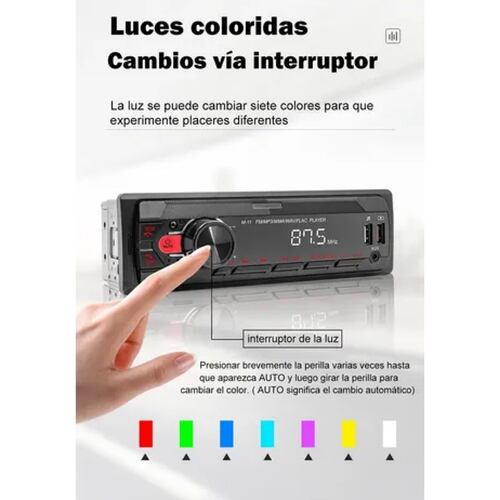 Estéreo Para Auto Fnbrli Con Mp3 2 Usb Bluetooth 1 Din
