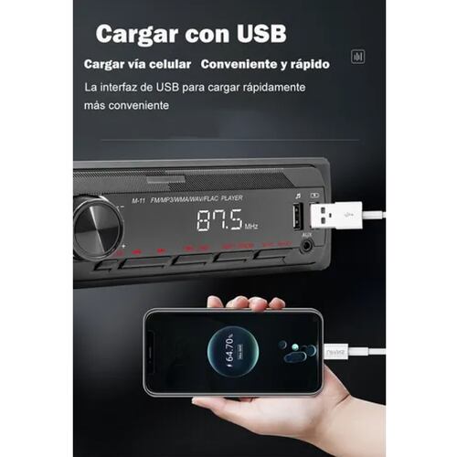 Estéreo Para Auto Fnbrli Con Mp3 2 Usb Bluetooth 1 Din