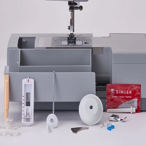 MÁQUINA DE COSER SINGER 4411 FACILITA PRO DE USO RUDO FACIL TRANSPORTE GRIS 110 VOLTS VELOCIDAD DE COSTURA ALTA 10 TIPOS DIFERENTES DE COSTURA