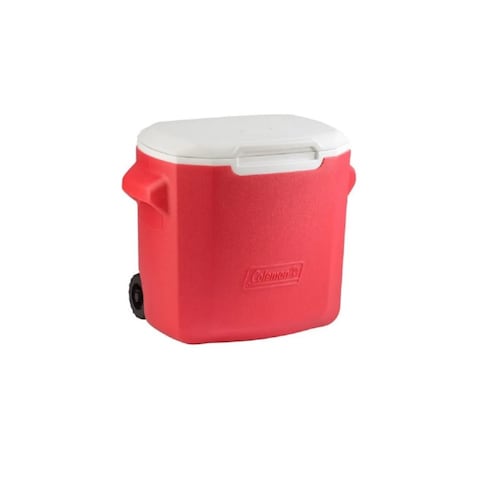 Hielera 28 Qt C/Ruedas 36 Latas Camping Playa Rojo Coleman