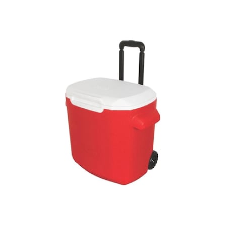Hielera 28 Qt C/Ruedas 36 Latas Camping Playa Rojo Coleman