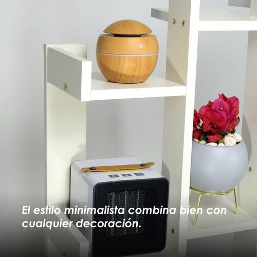 Librero organizador multifuncional de 15 espacios con repisas y cajón. Estante resistente y minimalista con espacios para almacenamiento. 