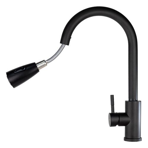 CNX Mezcadora Flexible Monomando para Fregadero Negro