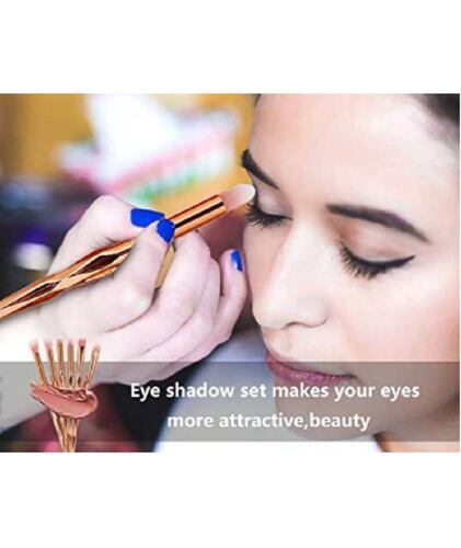 10 piezas de Pinceles de maquillaje de ojos Multicolor