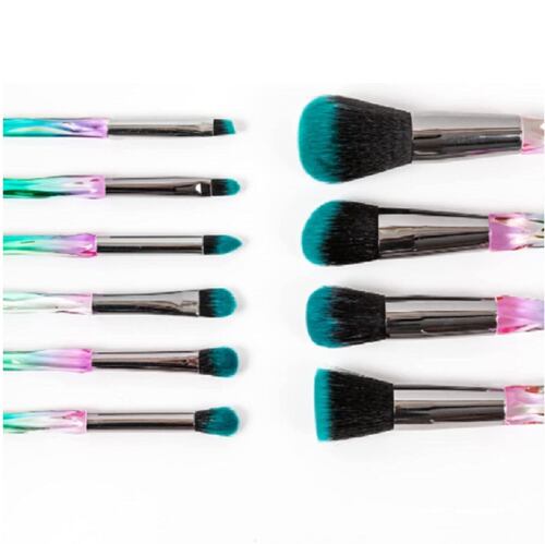 Kit de 10 Brochas de Mango Cristal Azul
