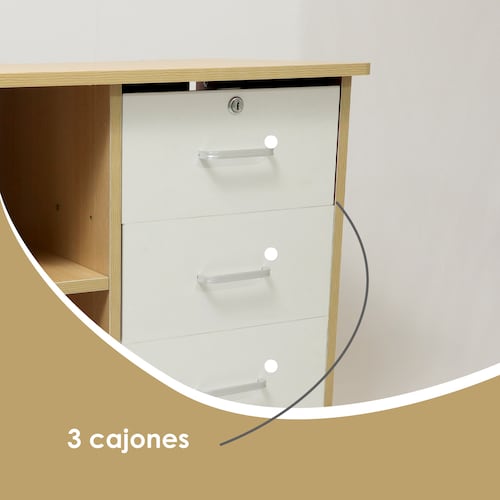 Ilios Innova Gabinete de Almacenamiento, archivero móvil con cajón de Cerradura Soporte para Impresora y estantes Mueble para oficina.