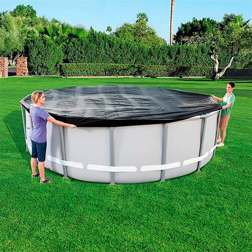 Cubierta Cobertor Para Piscina Alberca Circular 4.88 M Negro
