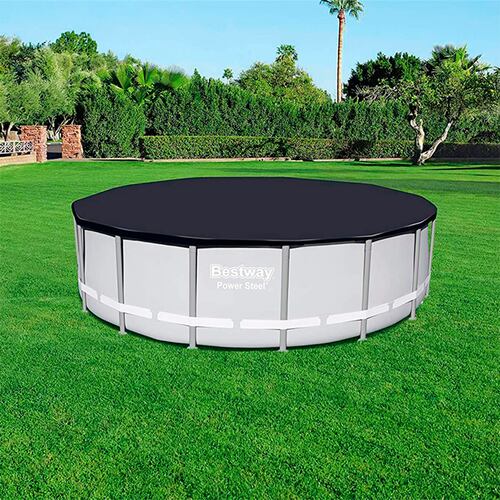 Cubierta Cobertor Para Piscina Alberca Circular 4.88 M Negro