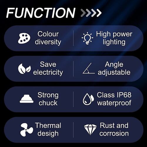 4 Luces de Estanque Sumergible para exterior