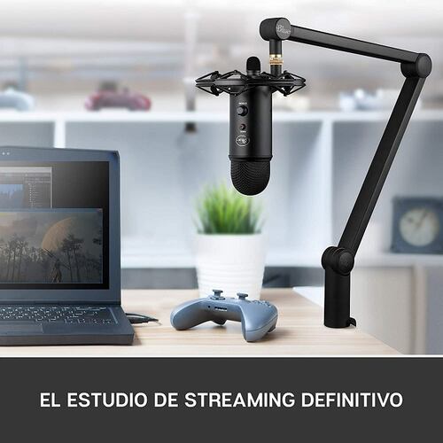 Microfono Profesional Blue Yeticaster USB Suspension Radius III Brazo Compass 988-000107