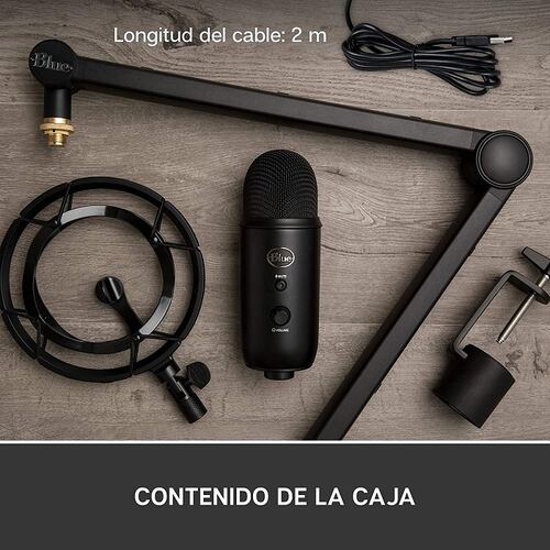 Microfono Profesional Blue Yeticaster USB Suspension Radius III Brazo Compass 988-000107