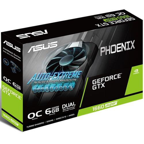 Tarjeta De Video Nvidia Asus Phoenix GTX 1660 SUPER OC 6GB GeForce GDDR6 PH-GTX1660S-O6G