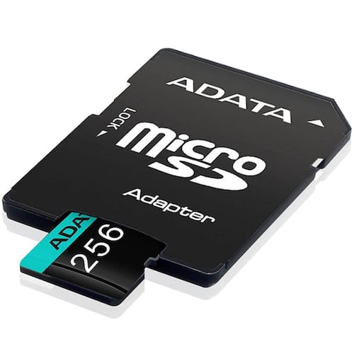 Memoria MicroSD Adata Premier Pro 256GB SDXC UHS-I U3 V30 Clase 10 A2 Con Adaptador AUSDX256GUI3V30SA2-RA1