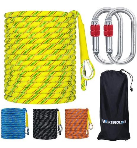 Cuerda Alpinismo 8mm Estático Escalada Paracord 10m Amarillo