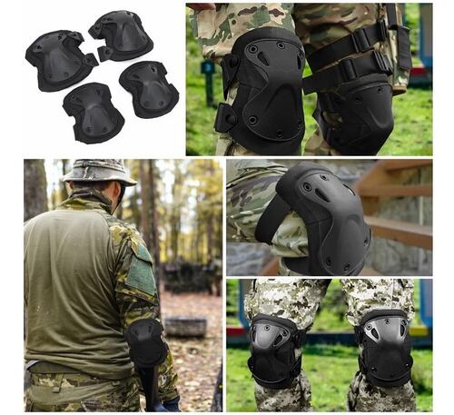 Rodillera Y Codera Táctica Militar Para Bicicleta