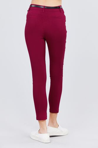 Pantalon Con Cinturon a tobillo Active USA Rojo Talla Grande