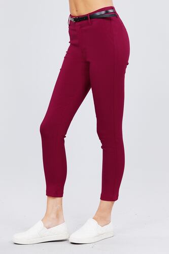 Pantalon Con Cinturon a tobillo Active USA Rojo Talla Grande