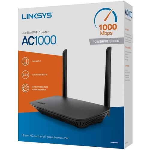 Router Inalambrico Linksys E5350 WiFi 5 AC1000 Banda Dual.