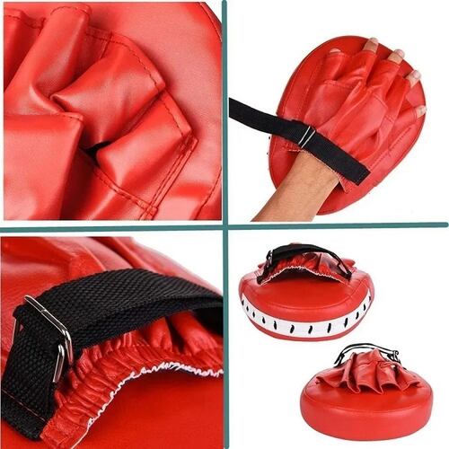 Par De Manoplas Para Boxeo y Artes Marciales Rojas