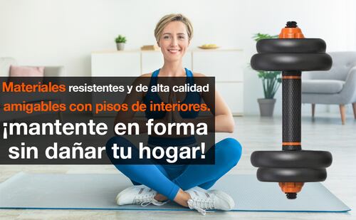 Kit de mancuernas y barras para ejercicio en casa 6 en 1 Multi usos con peso ajustable 10 Kg discos de pesas para ejercicio, pesas rusa y mas..