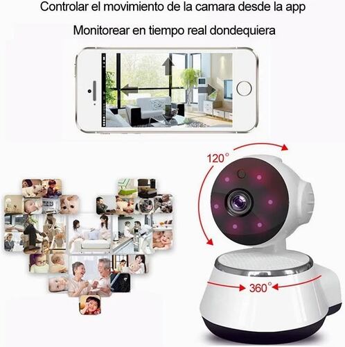 Camara Ip Wifi Vigilancia Alarma App V380 Robotica