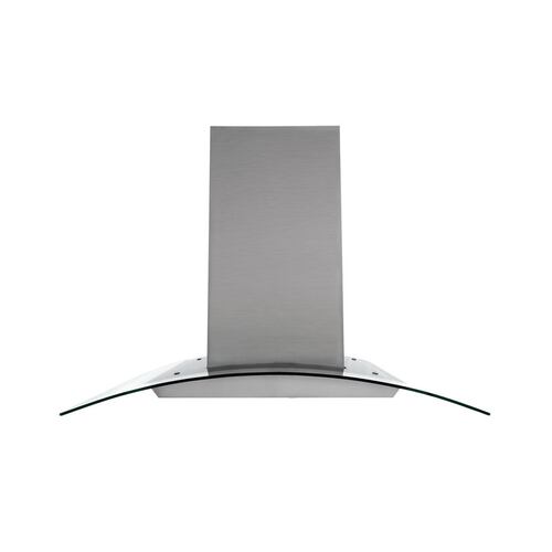 Campana extractora para cocina de isla SUPRA CI-76 en acero inoxidable y cristal curvo de 76 cm