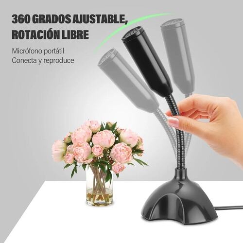 Micrófono Unidireccional Usb Y Aislador De Ruido
