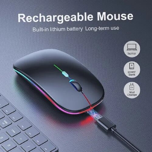 Mouse Ratónl Silencioso Recargable 2.4g Portátil Inalámbrica