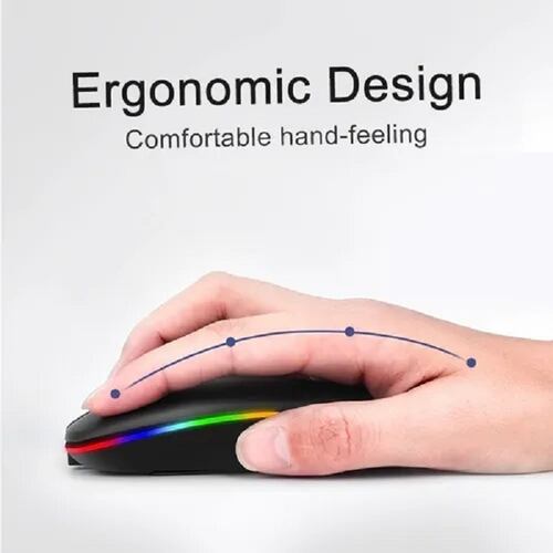 Mouse Ratónl Silencioso Recargable 2.4g Portátil Inalámbrica