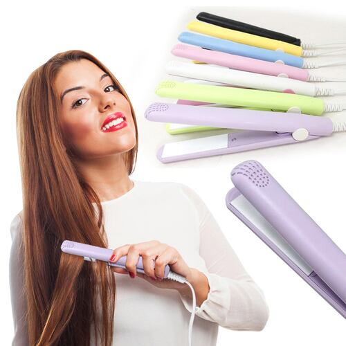 Mini Plancha Alaciador Cabello De Bolsillo Make Time Varios colores