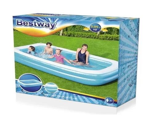 Alberca Inflable Bestway Rectangular Color Azul 305cm