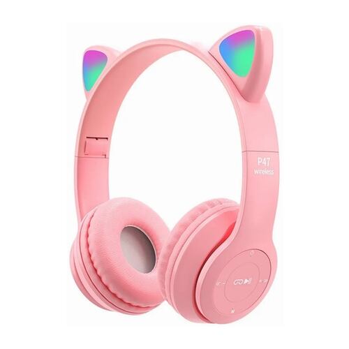Audifonos Diadema Rosa Audífonos Gamer Con Luz Rgb